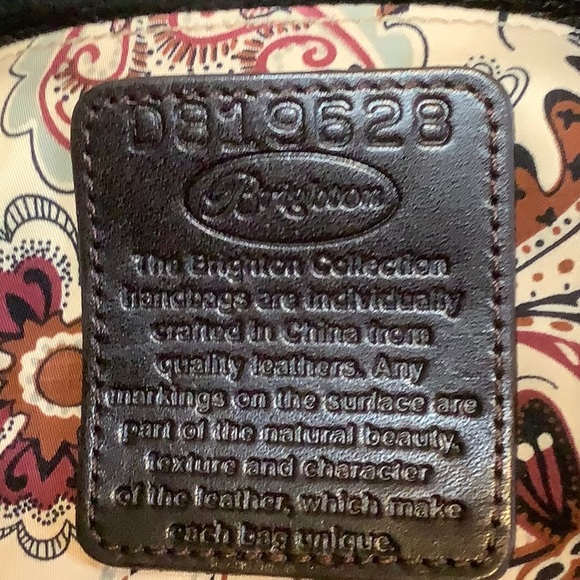 BRIGHTON small black shoulder bag brown croc trim - Picture 7 of 12